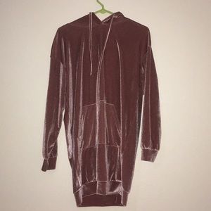 Velvet Hoodie Dress